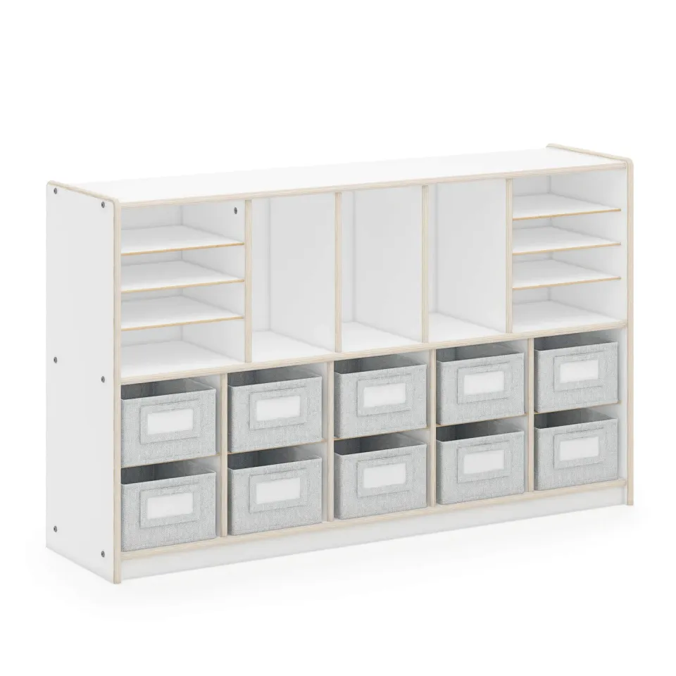 Guidecraft EdQ Shelves and 10 Bin Storage Unit 30" opbergkast 10 bakken