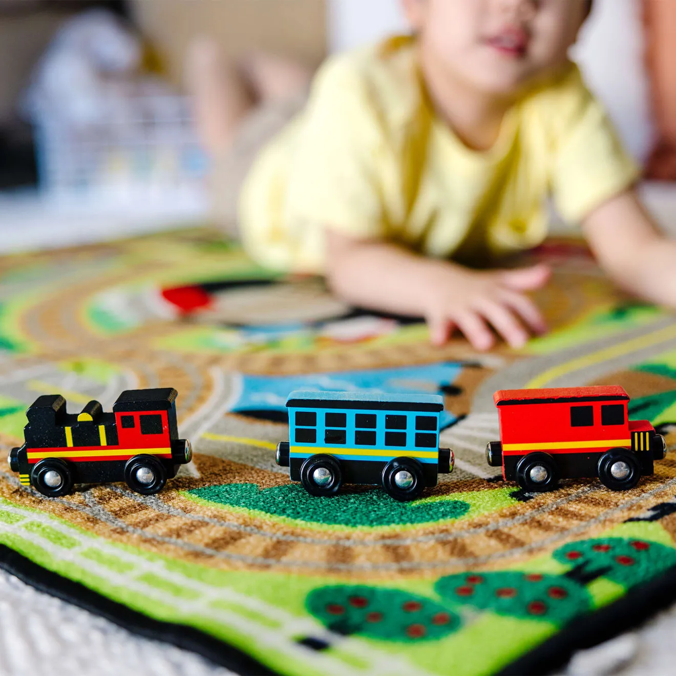 Melissa & Doug Round the Rails speelkleed trein 3 wagons