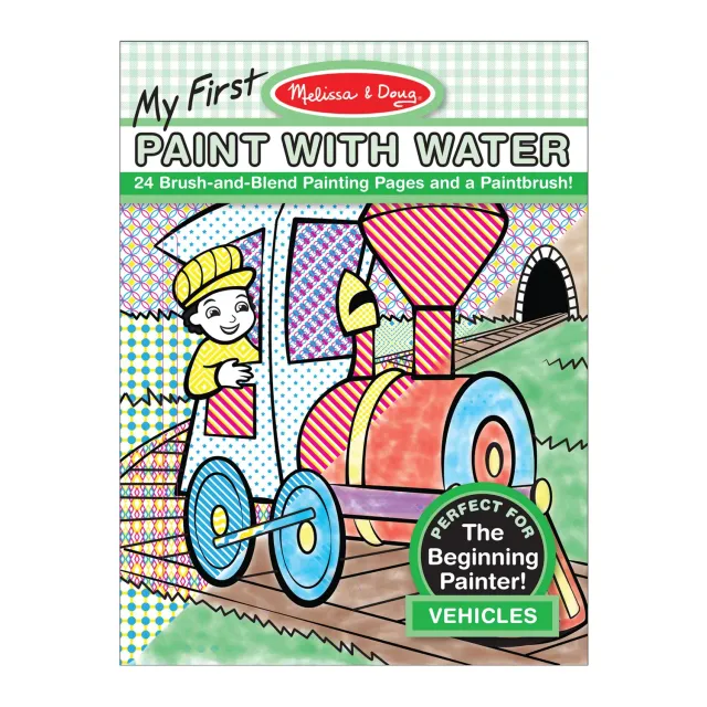 Melissa & Doug My First Paint with Water voertuigen 24 platen