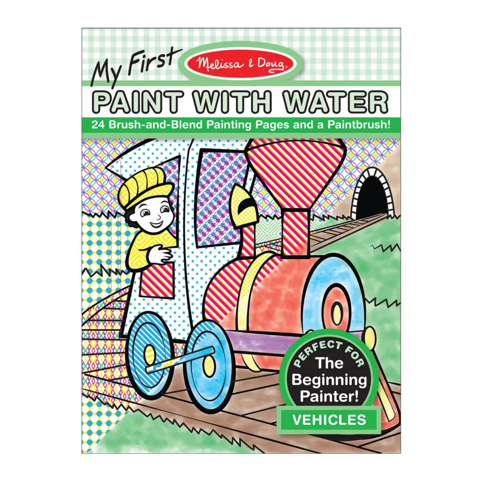 Melissa & Doug My First Paint with Water voertuigen 24 platen