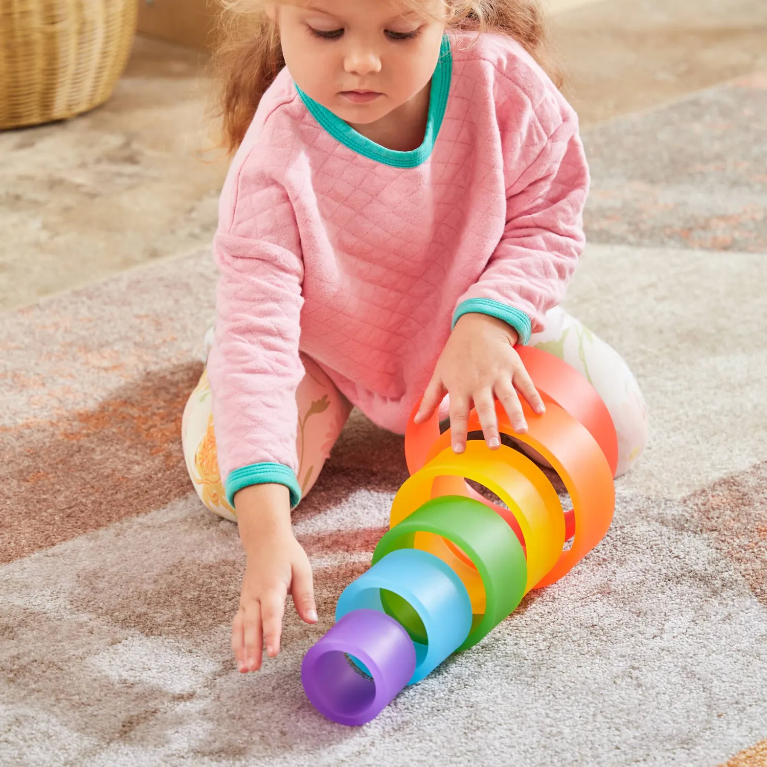 Guidecraft Discovery Circles stapelringen regenboog sensorisch