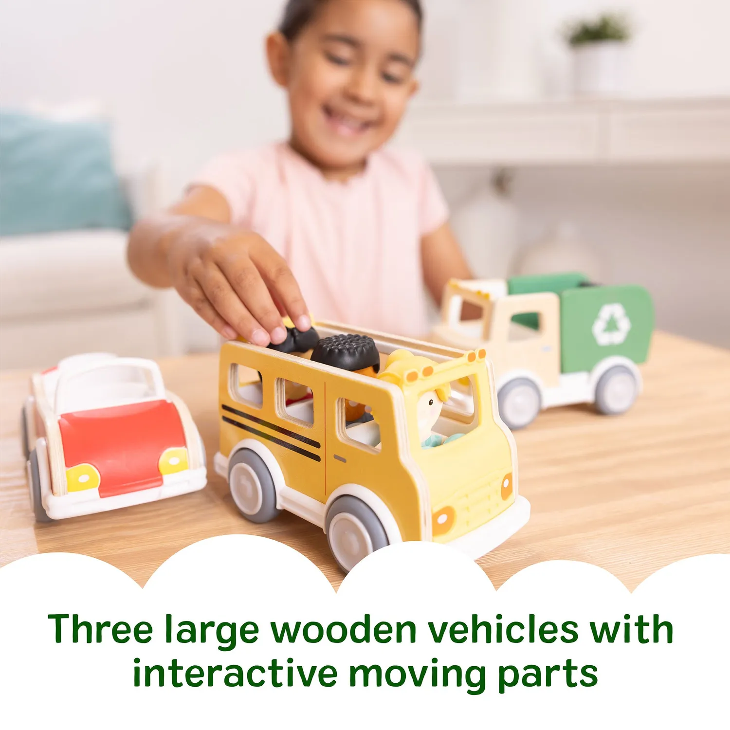 Melissa & Doug Cheery Lane voertuigen speelset hout