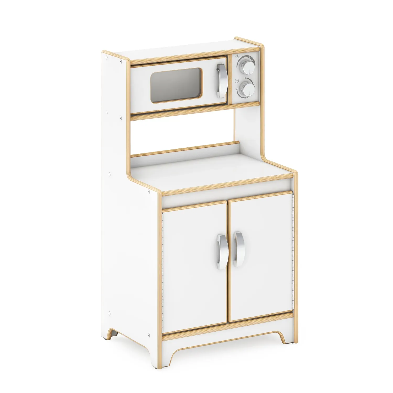 Guidecraft EdQ keuken magnetron kast naturel hout