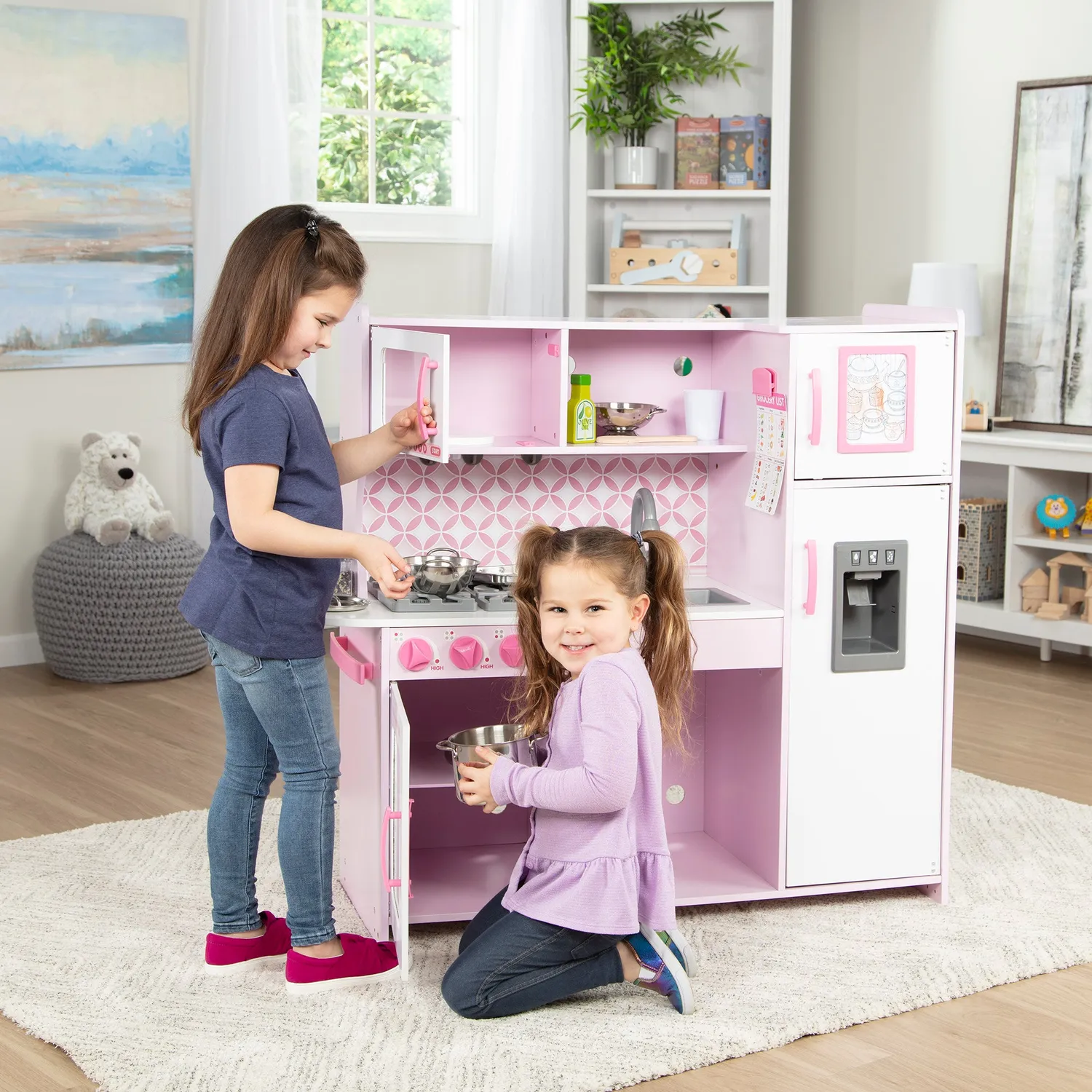 Melissa & Doug Chef's Kitchen speelkeuken houten roze