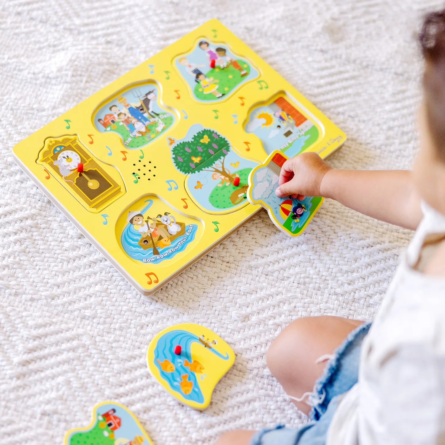 Melissa & Doug Nursery Rhymes 1 geluidspuzzel 6 stukjes hout