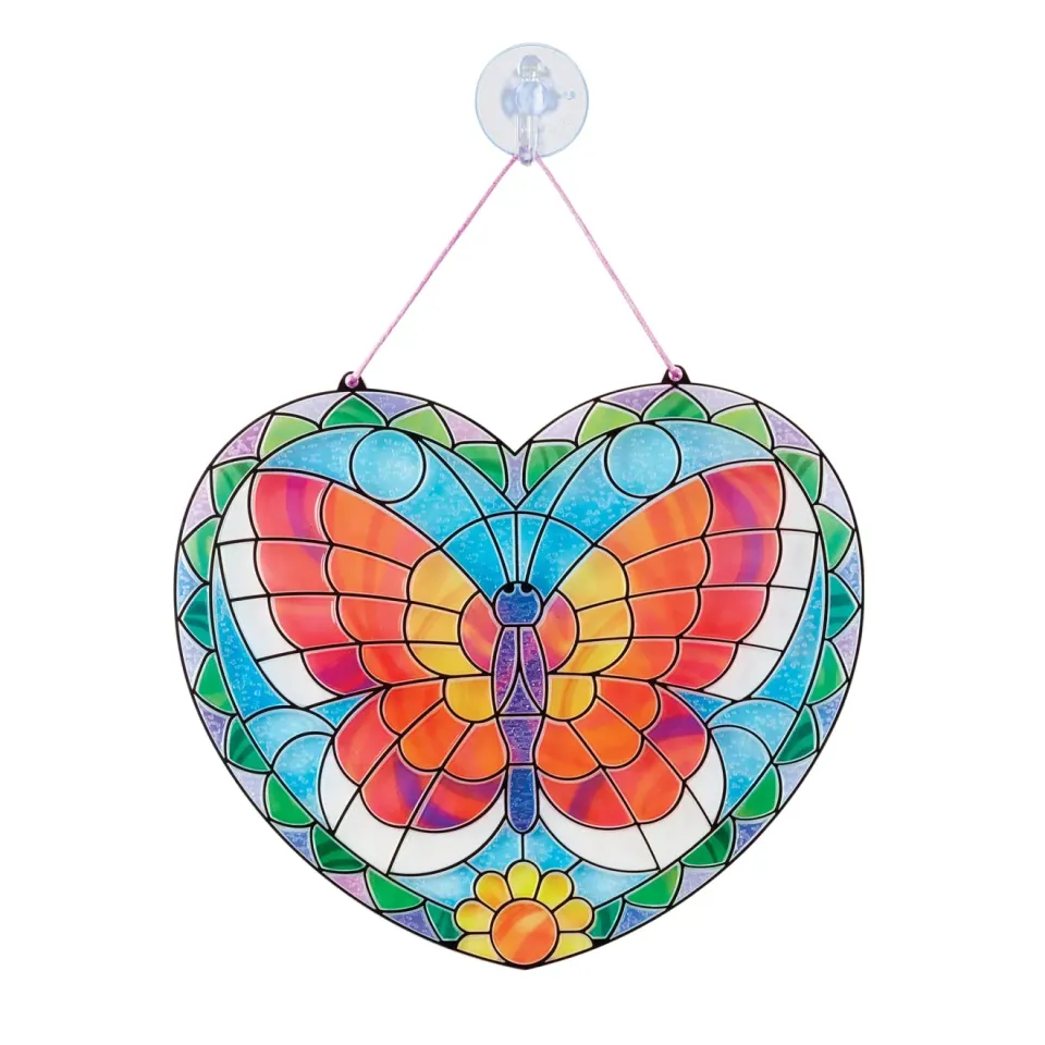 Melissa & Doug Stained Glass vlinder knutselset raamhanger