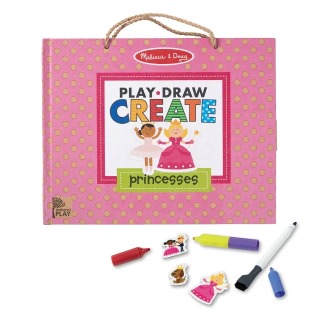 Melissa & Doug Natural Play Princesses magneet tekenset 54-delig