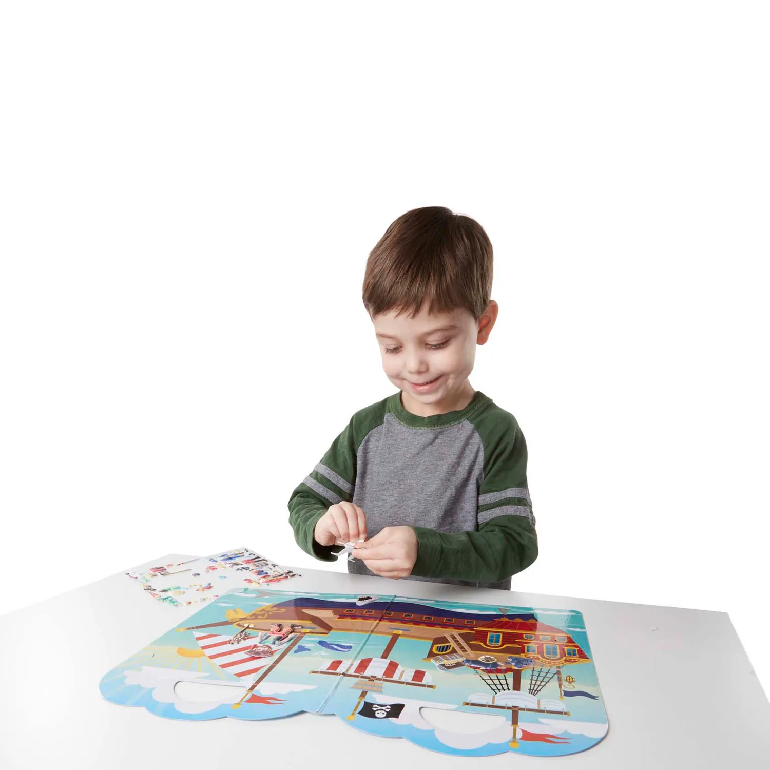 Melissa & Doug Puffy Sticker speelset piraat 51 herbruikbaar