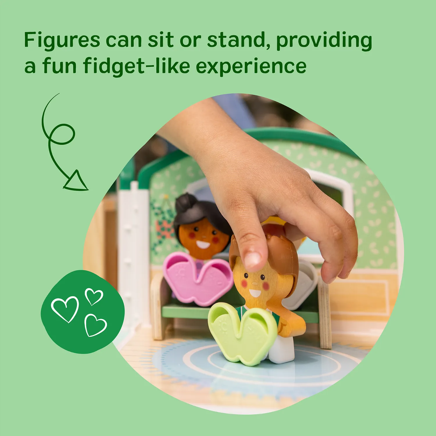 Melissa & Doug Cheery Lane voertuigen bundel 7 figuren hout