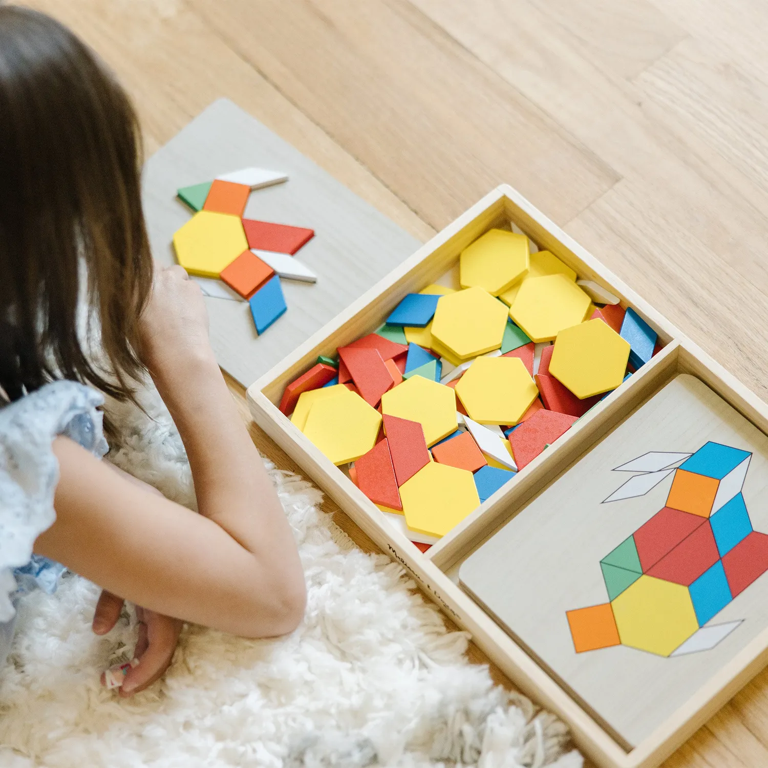 Melissa & Doug Pattern Blocks mozaïekset 120 vormen 10 kaarten
