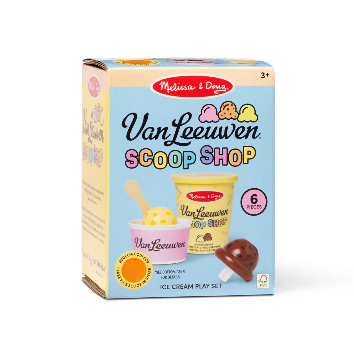 Melissa & Doug Van Leeuwen Scoop Pack speelgoedijs 2 bollen