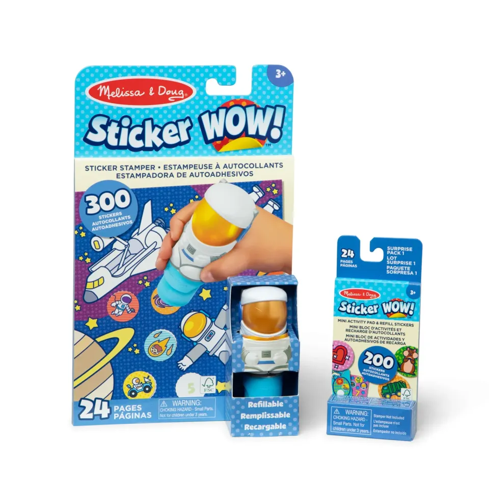 Melissa & Doug Sticker WOW Astronaut stickerboek bundel 500 stickers