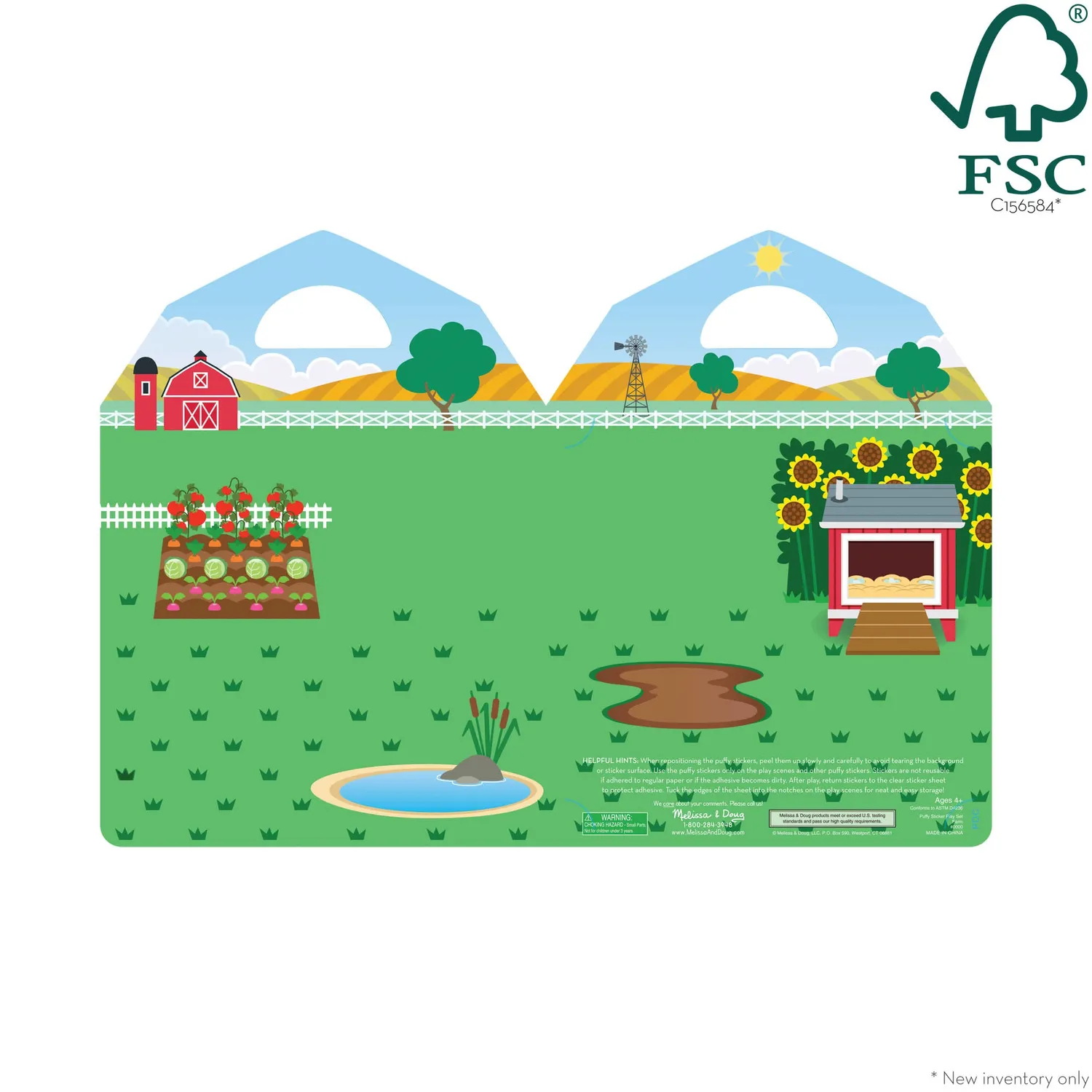 Melissa & Doug Puffy Sticker On the Farm herbruikbare stickers