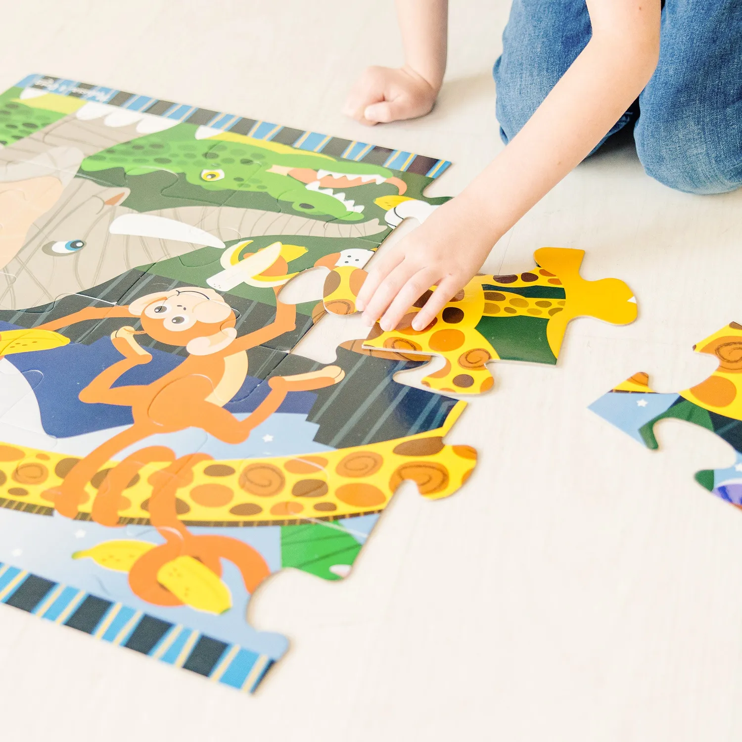 Melissa & Doug Safari Social vloerpuzzel 24 stukjes dieren