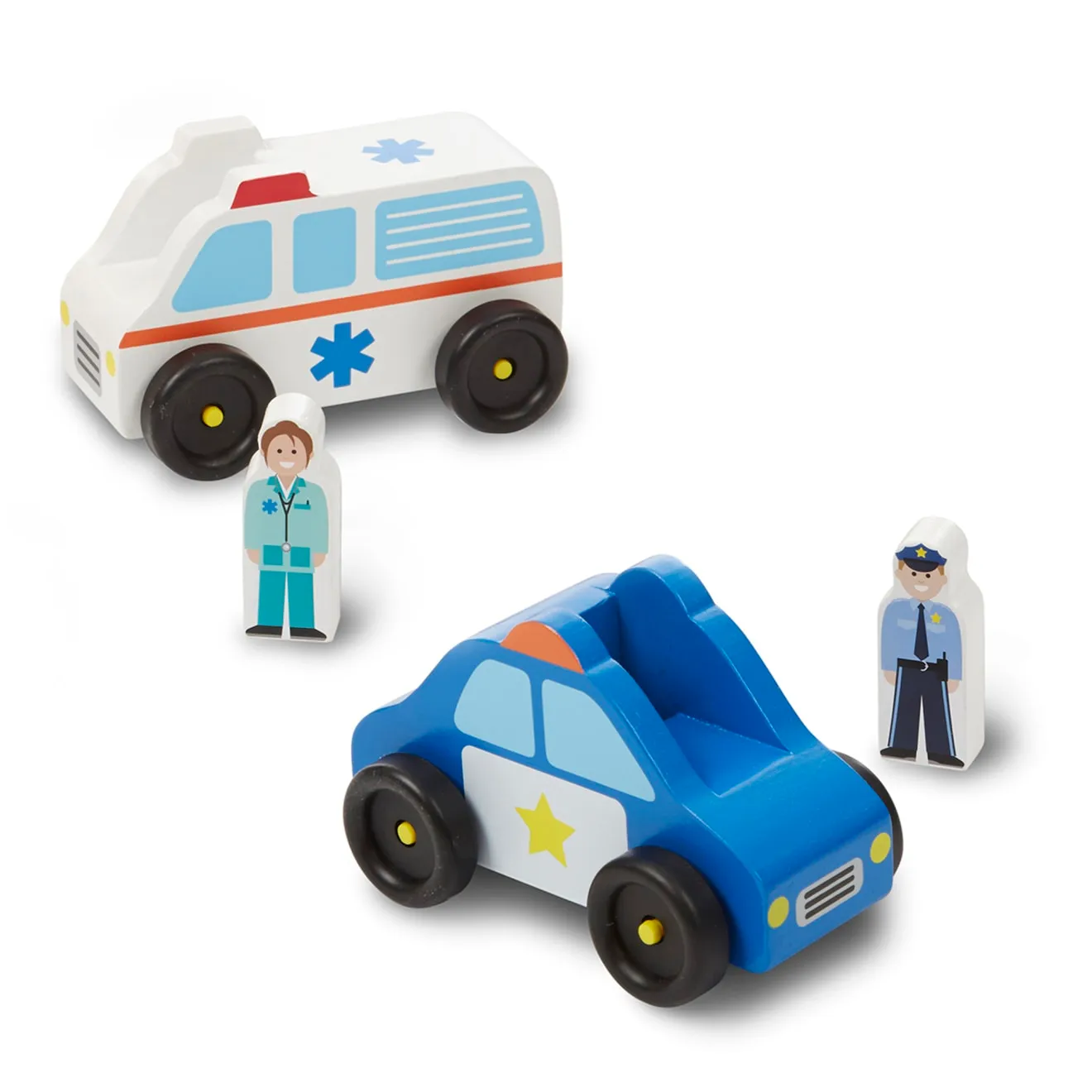 Melissa & Doug Emergency voertuigenset hout