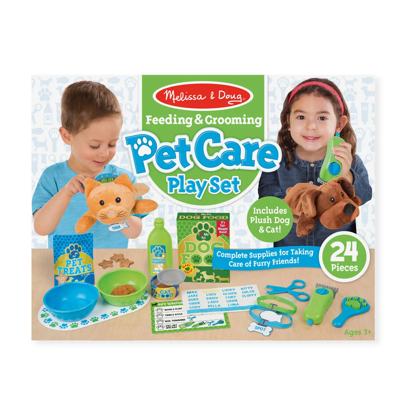 Melissa & Doug dierenverzorgingsset knuffel 24-delig
