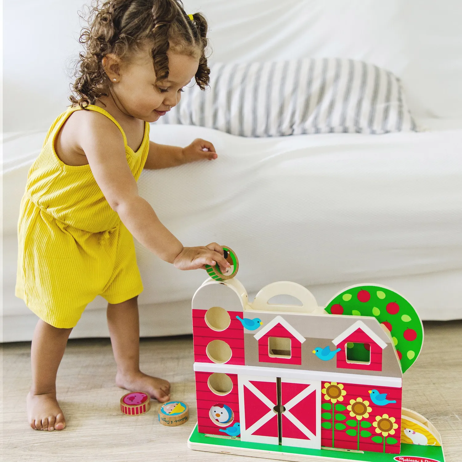 Melissa & Doug GO Tots Barnyard Tumble boerderijbaan hout