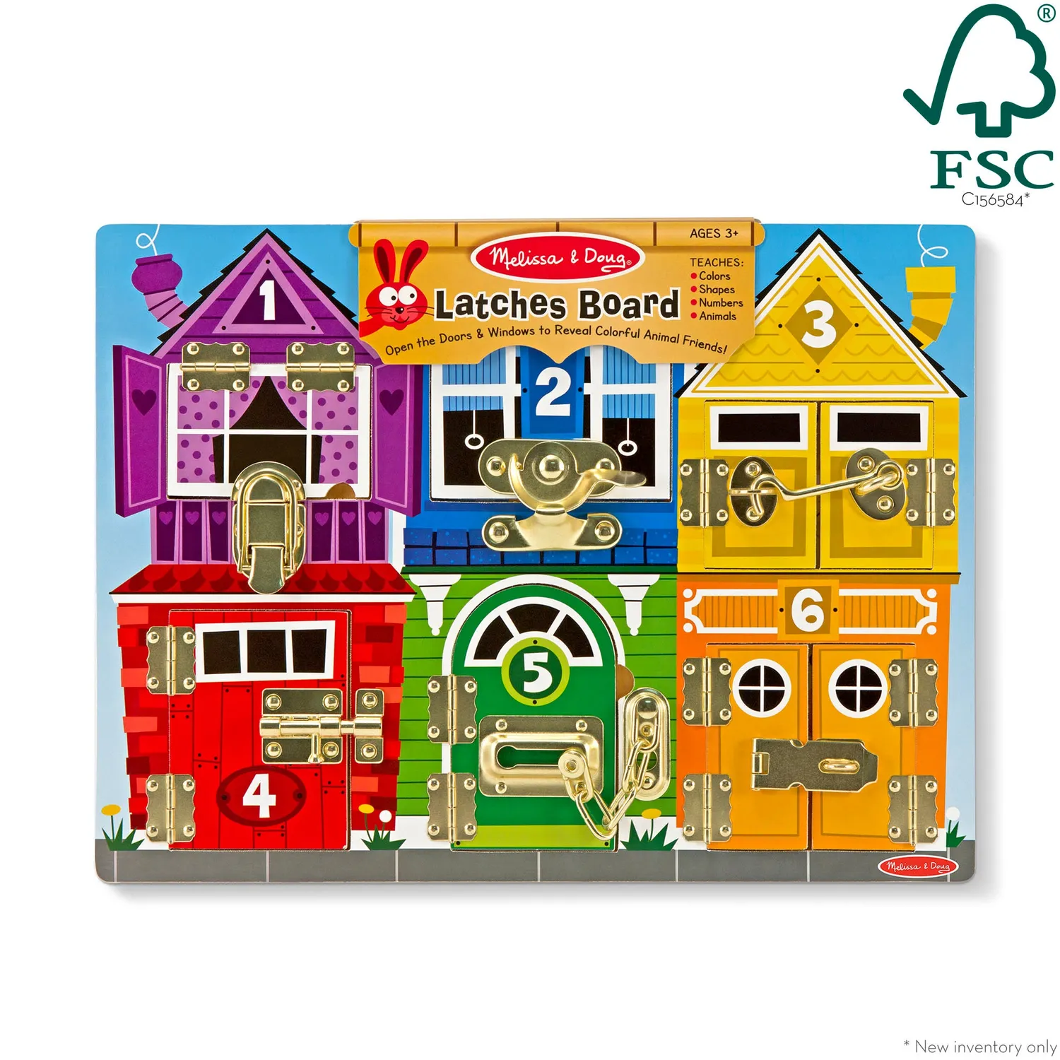Melissa & Doug Latches Board houten slotjesbord dieren 3+ jaar
