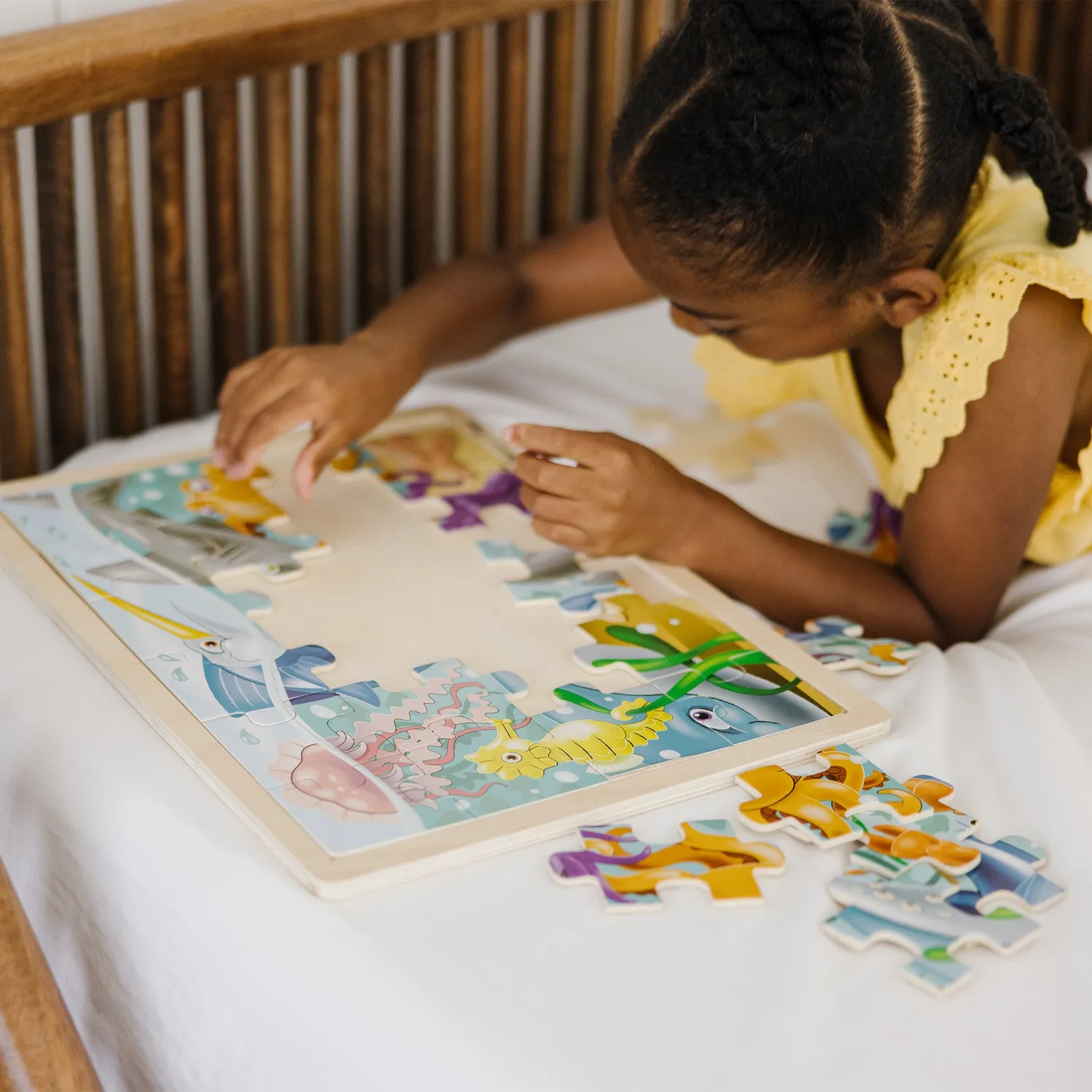 Melissa & Doug Under the Sea houten puzzel 24 stukjes oceaan