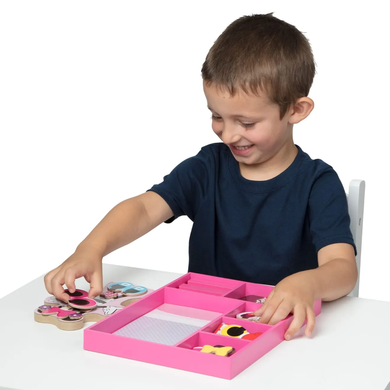 Melissa & Doug Minnie magnetische aankleedpop hout