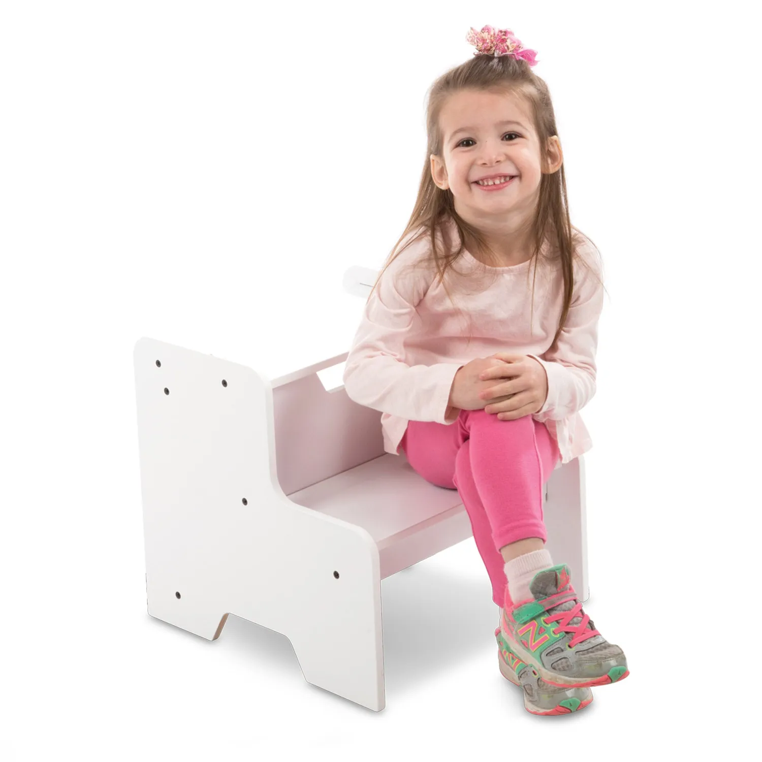 Melissa & Doug Houten Opstapkrukje Wit 2 treden