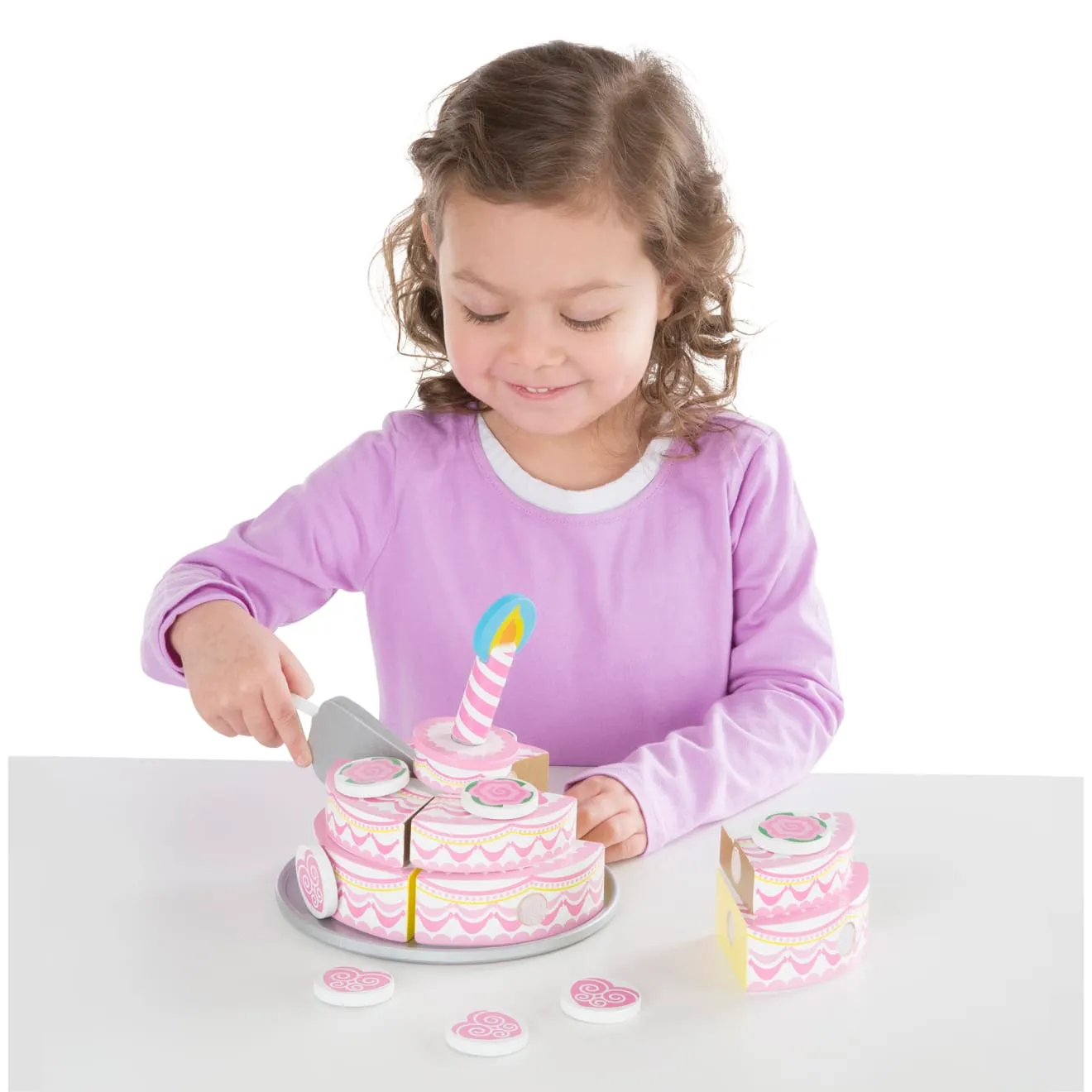 Melissa & Doug Triple-Layer Party Cake houten speelgoedtaart