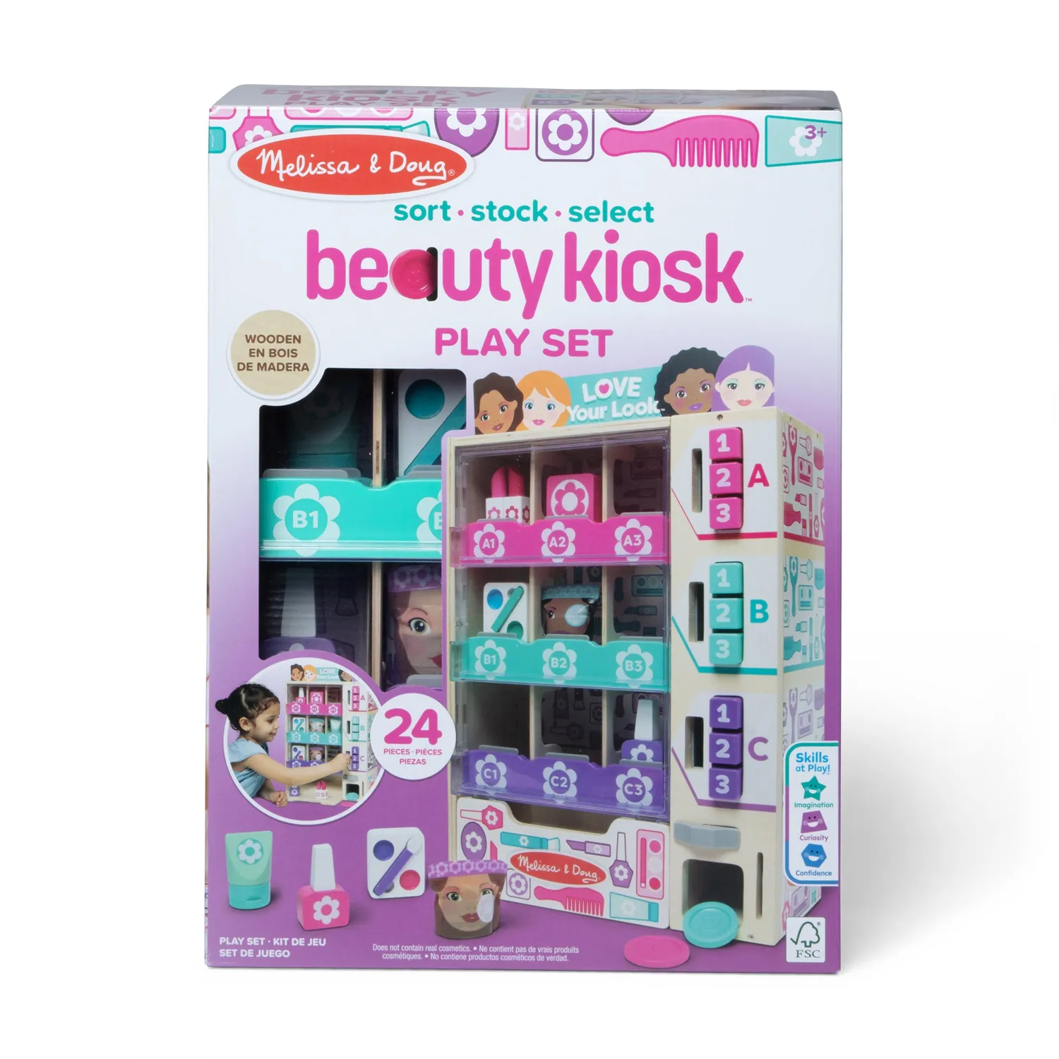 Melissa & Doug Sort Stock Select Beauty Kiosk automaat 9-delig