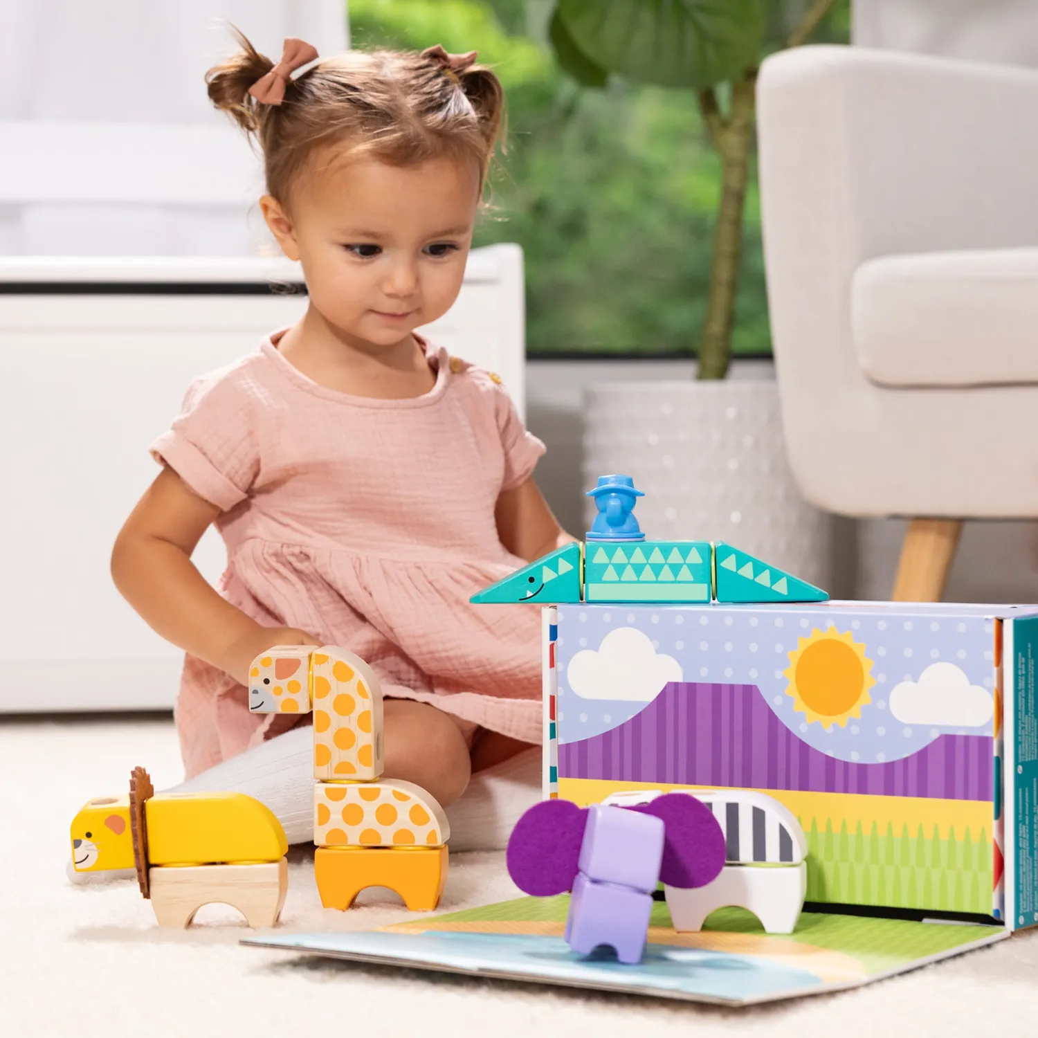 Melissa & Doug Blockables Safari bouwblokken hout