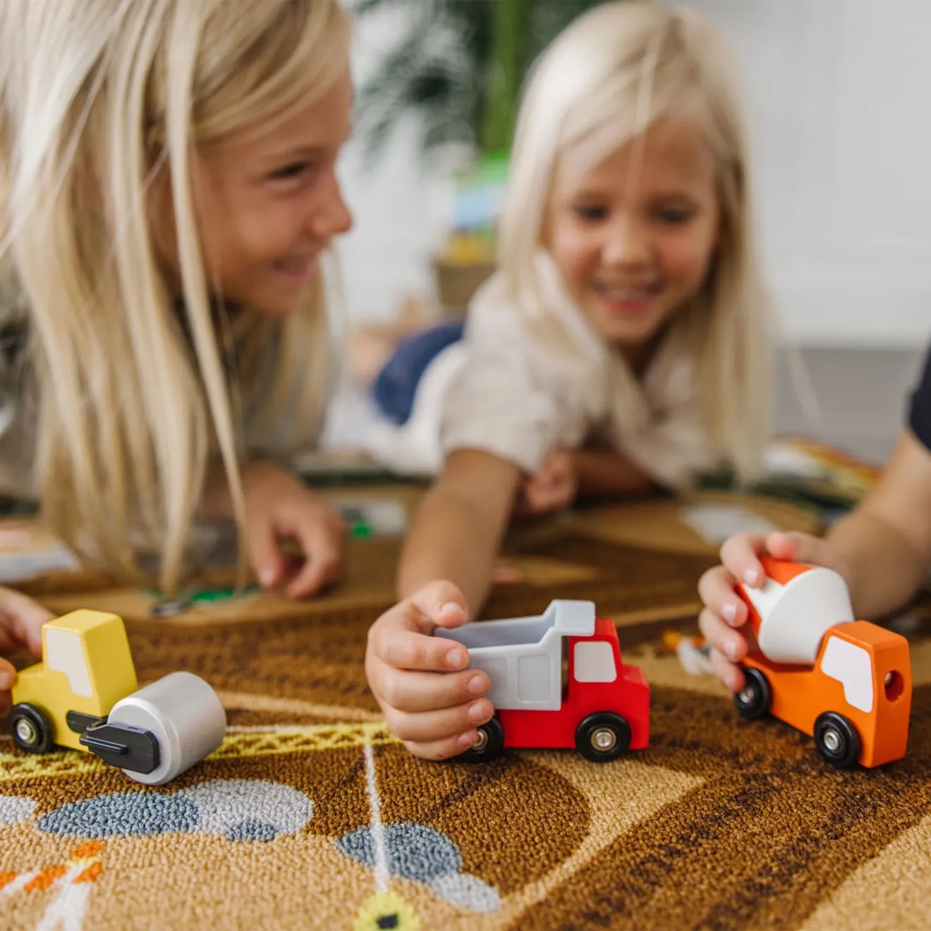 Melissa & Doug Construction Zone speelkleed met 3 auto’s