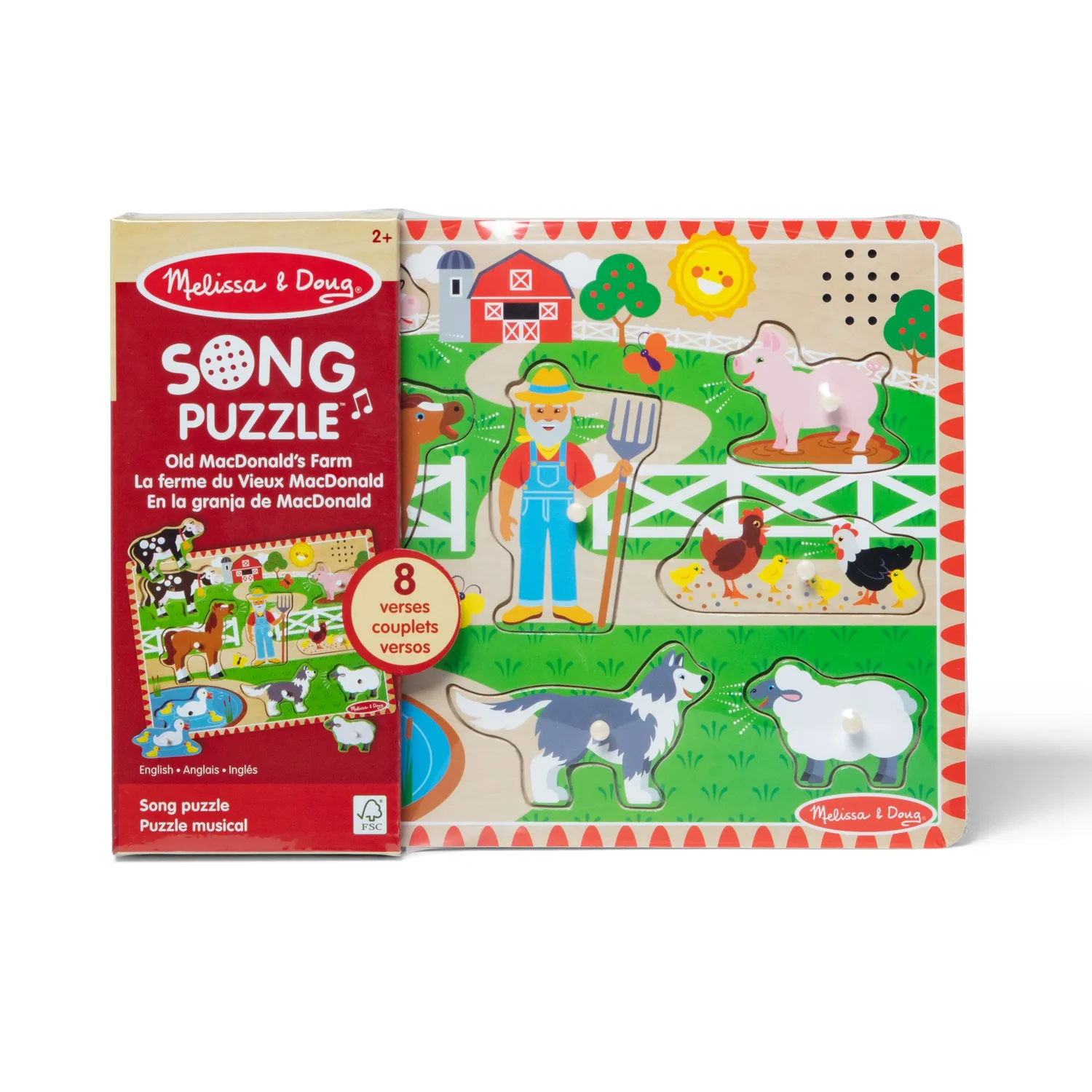 Melissa & Doug Old MacDonald's Farm geluidspuzzel 8 stukjes