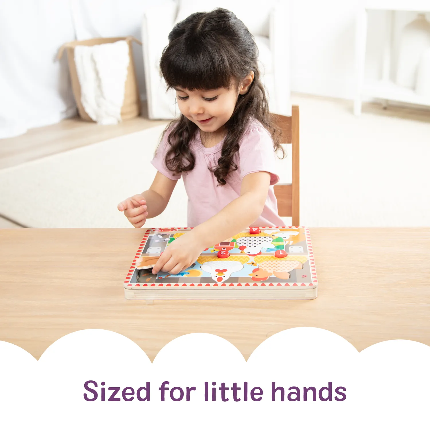 Melissa & Doug Happy Hens puzzel drukknop 2-3 jaar tellen