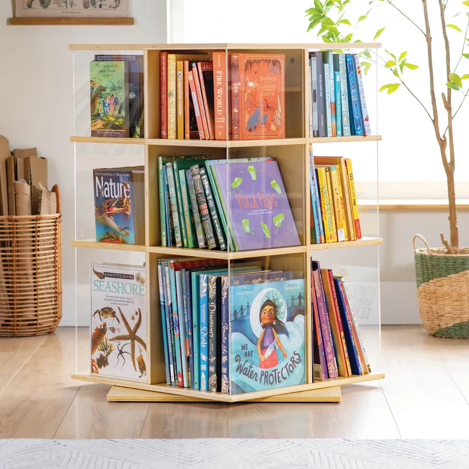 Guidecraft EdQ Rotating Big Book Display boekenkast wit draaibaar