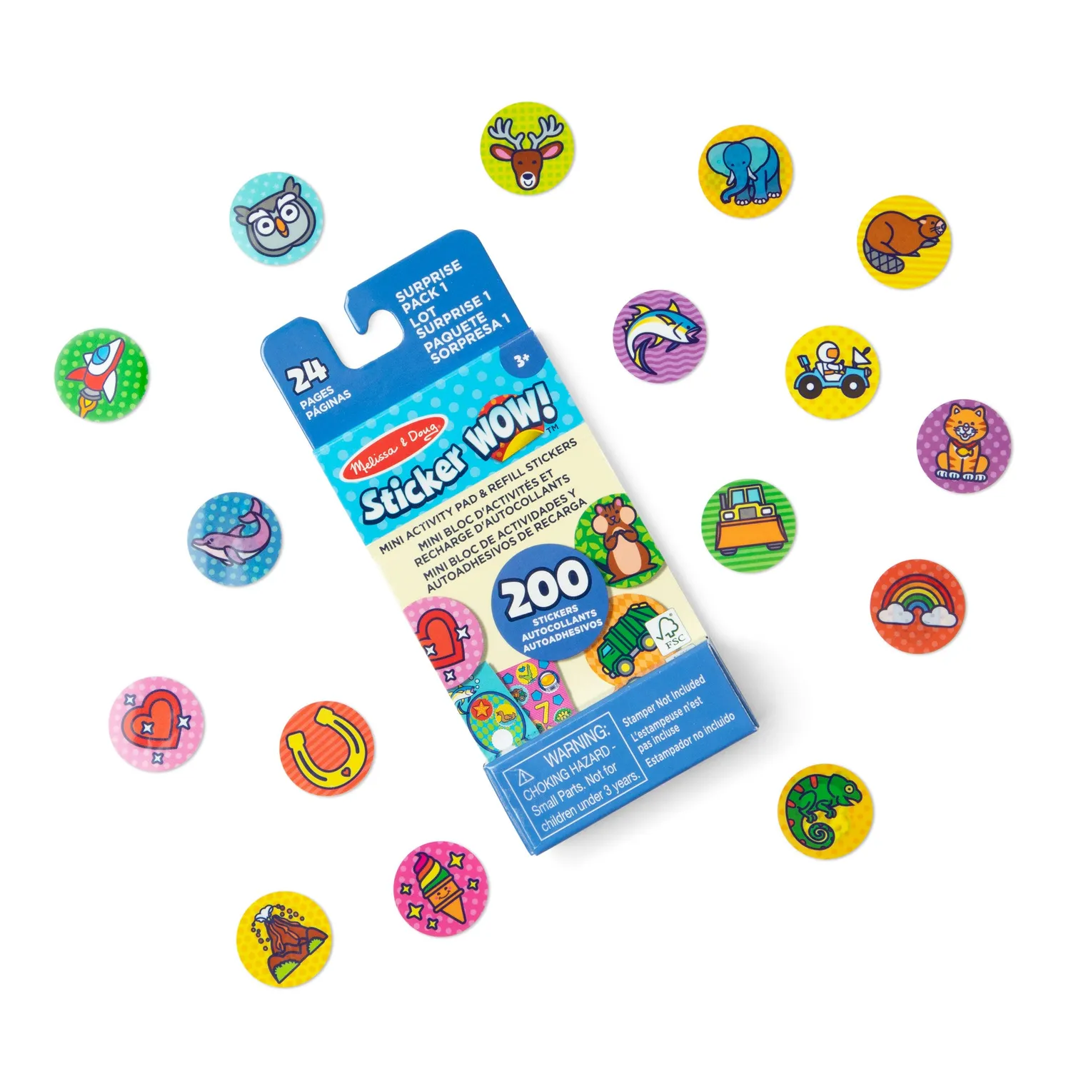 Melissa & Doug Sticker WOW Surprise Pack 1 stickerboek 200st