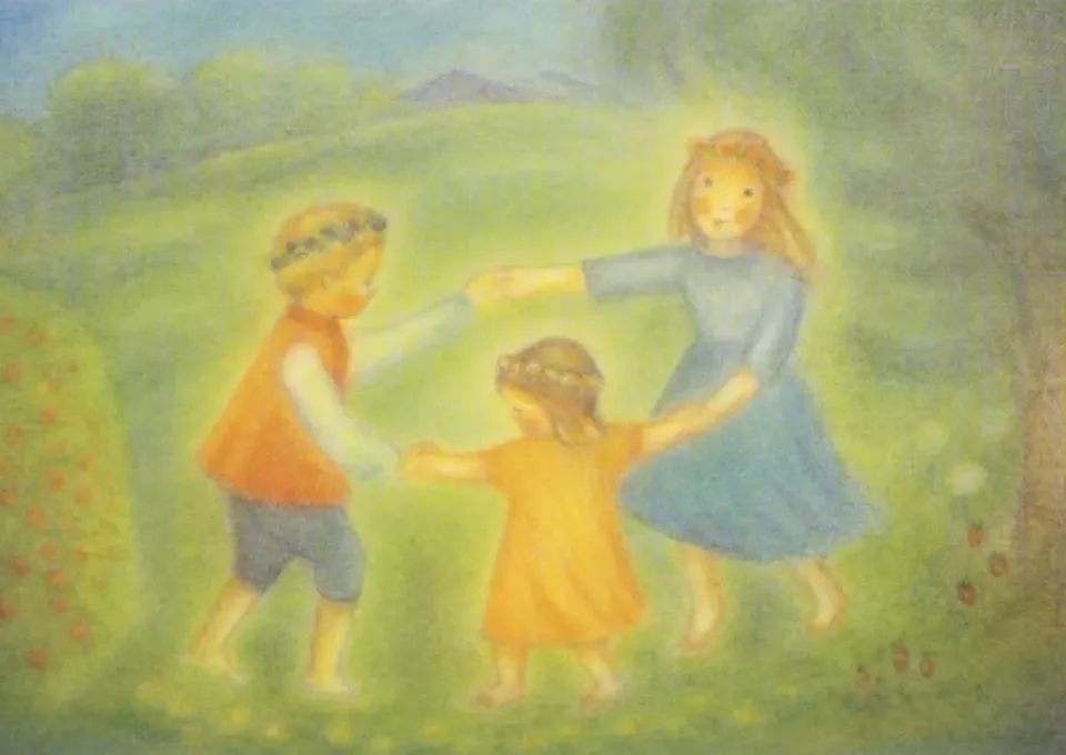 Ginger Fairy Ruth Elsässer Juni Reigen kaart 10x15