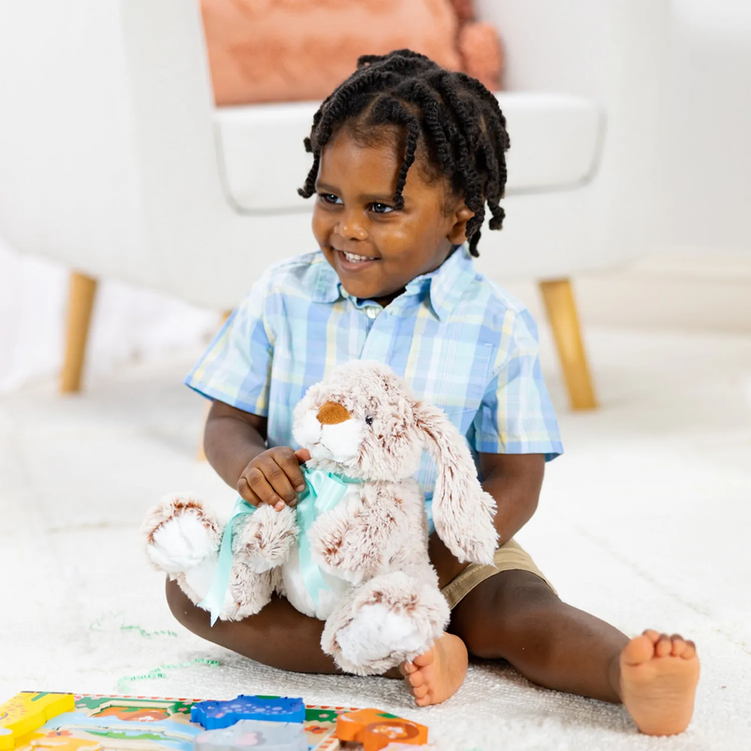 Melissa & Doug Burrow Bunny pluche konijn 23 cm