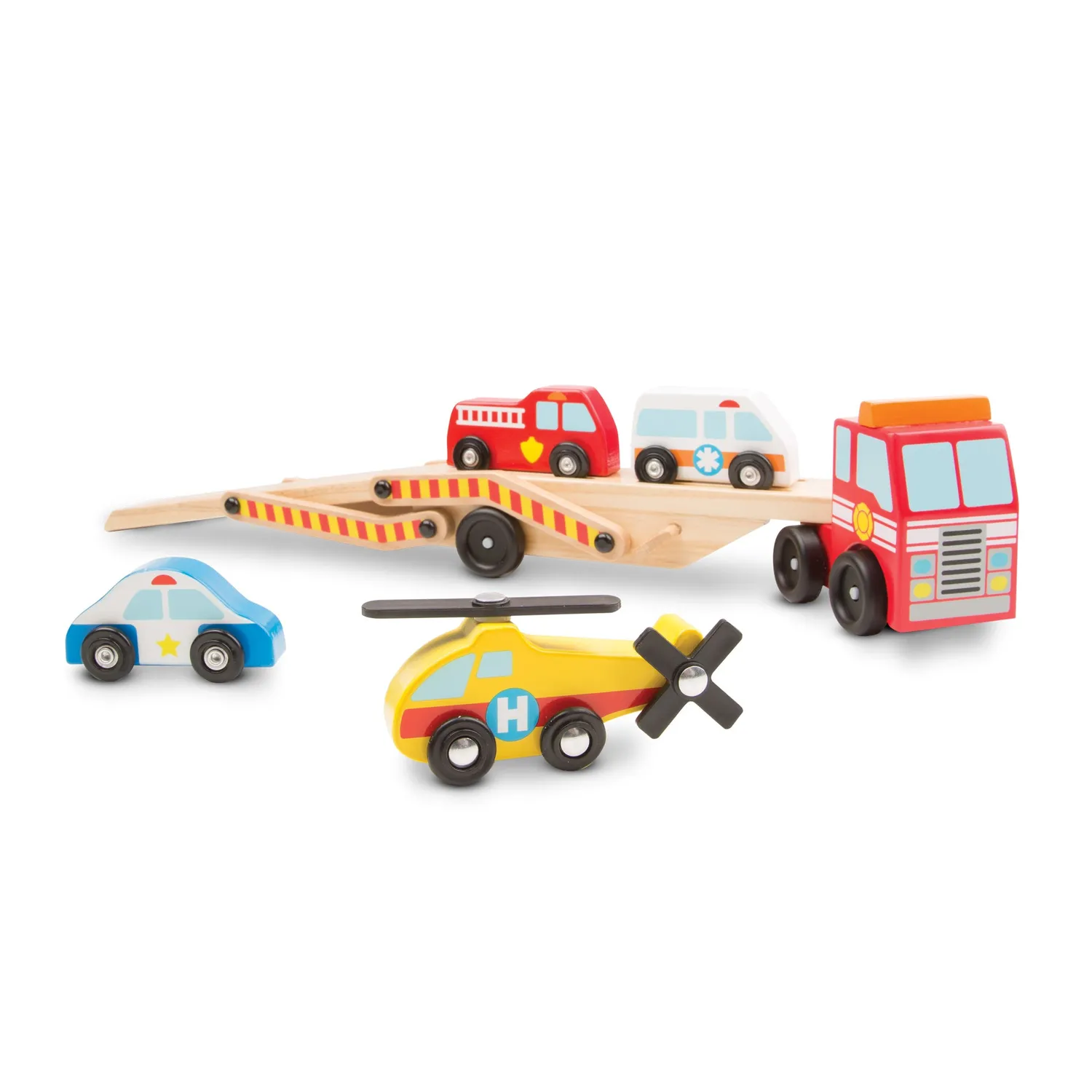 Melissa & Doug Emergency Vehicle Carrier autotransporter hulp