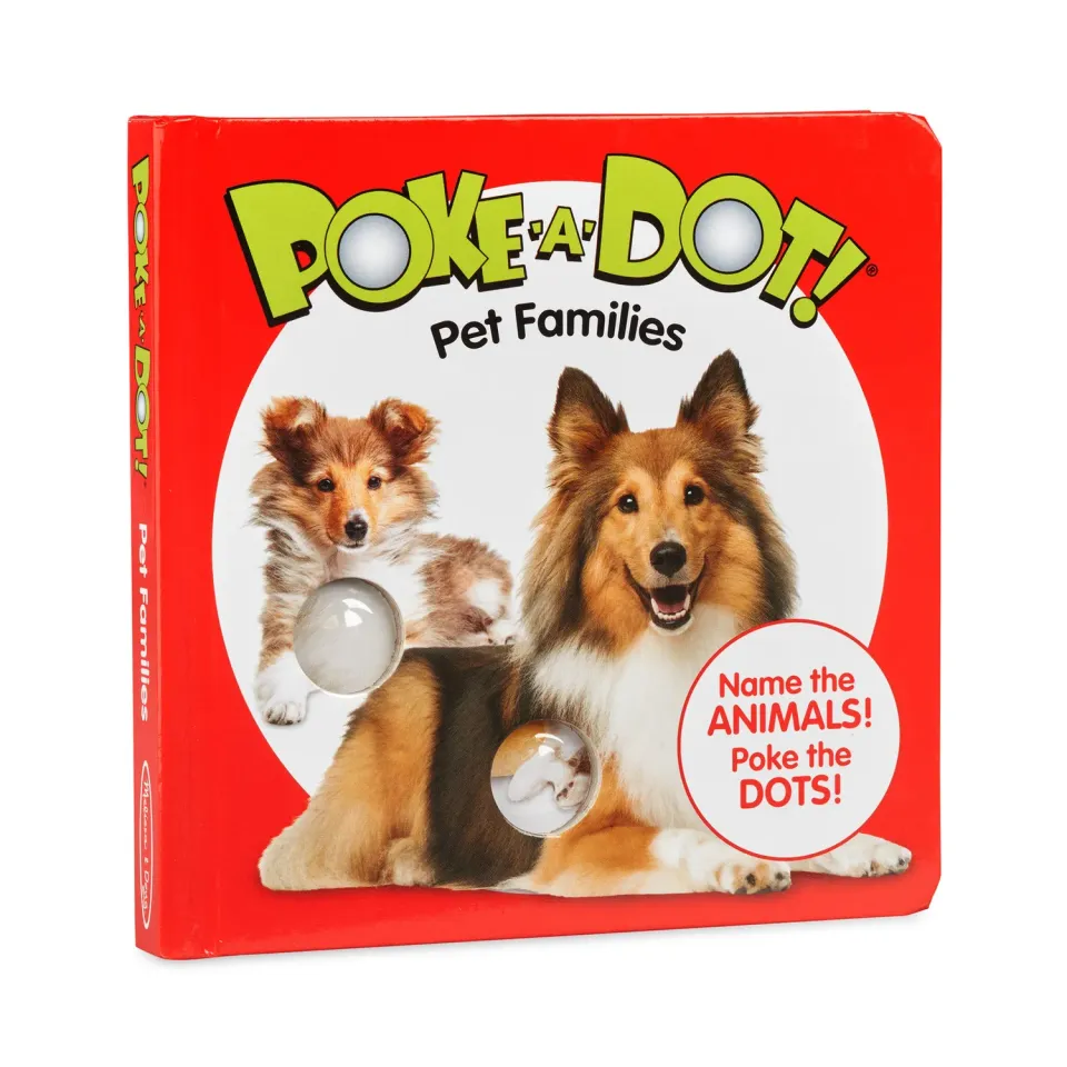 Melissa & Doug Poke-a-Dot Pet Families kartonboek popgeluid