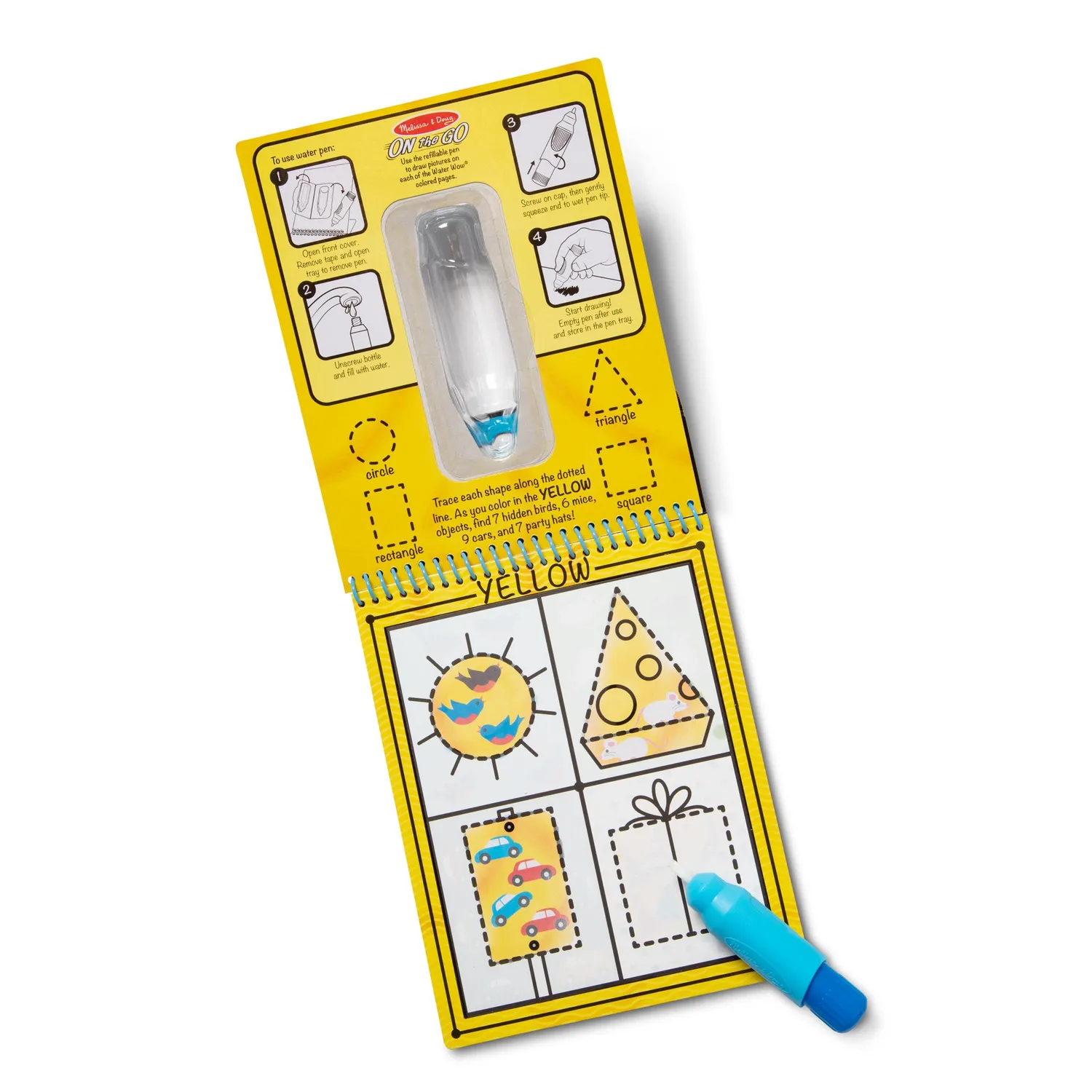 Melissa & Doug Water Wow kleuren en vormen waterschilderboek