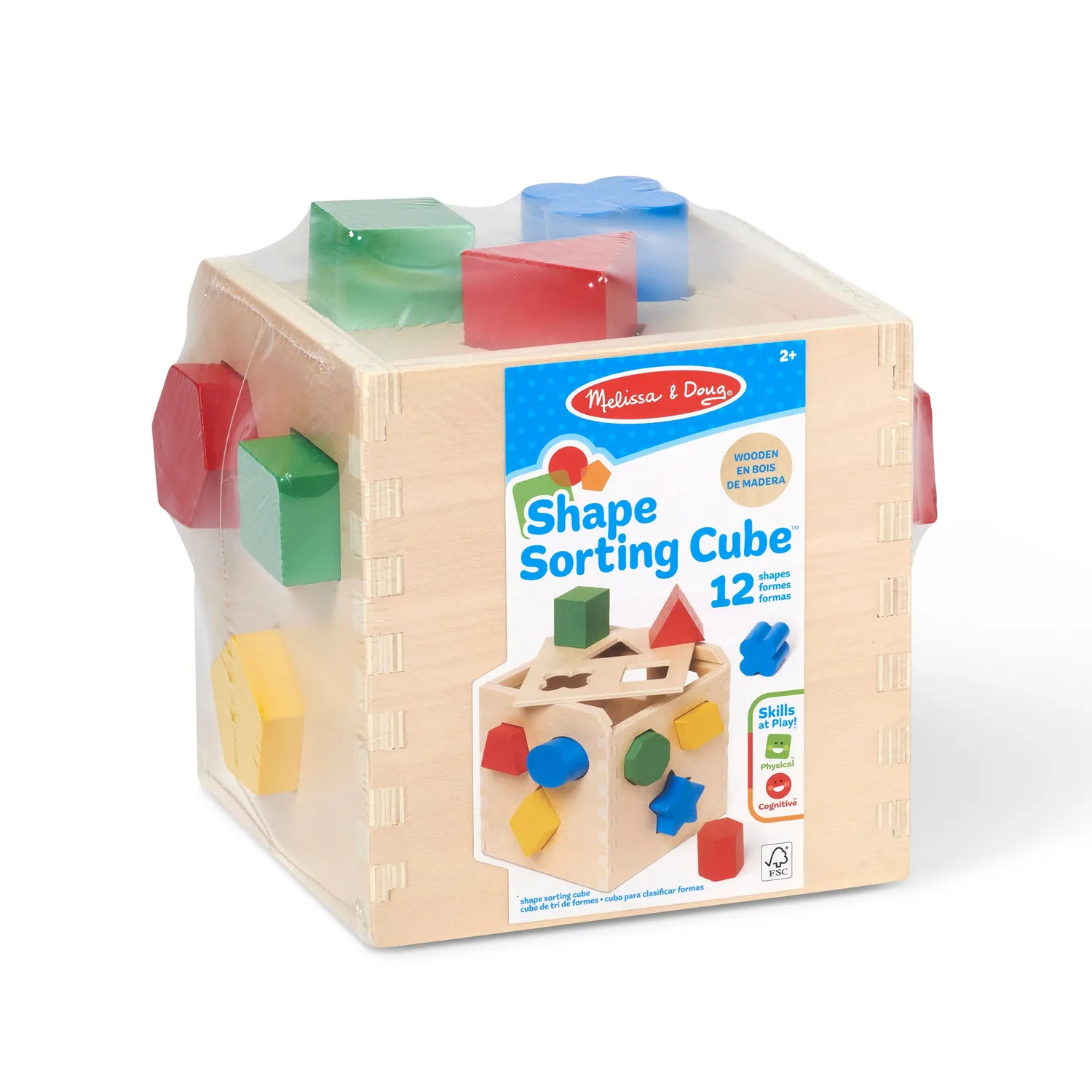Melissa & Doug Shape-Sorting Cube vormenstoof houten