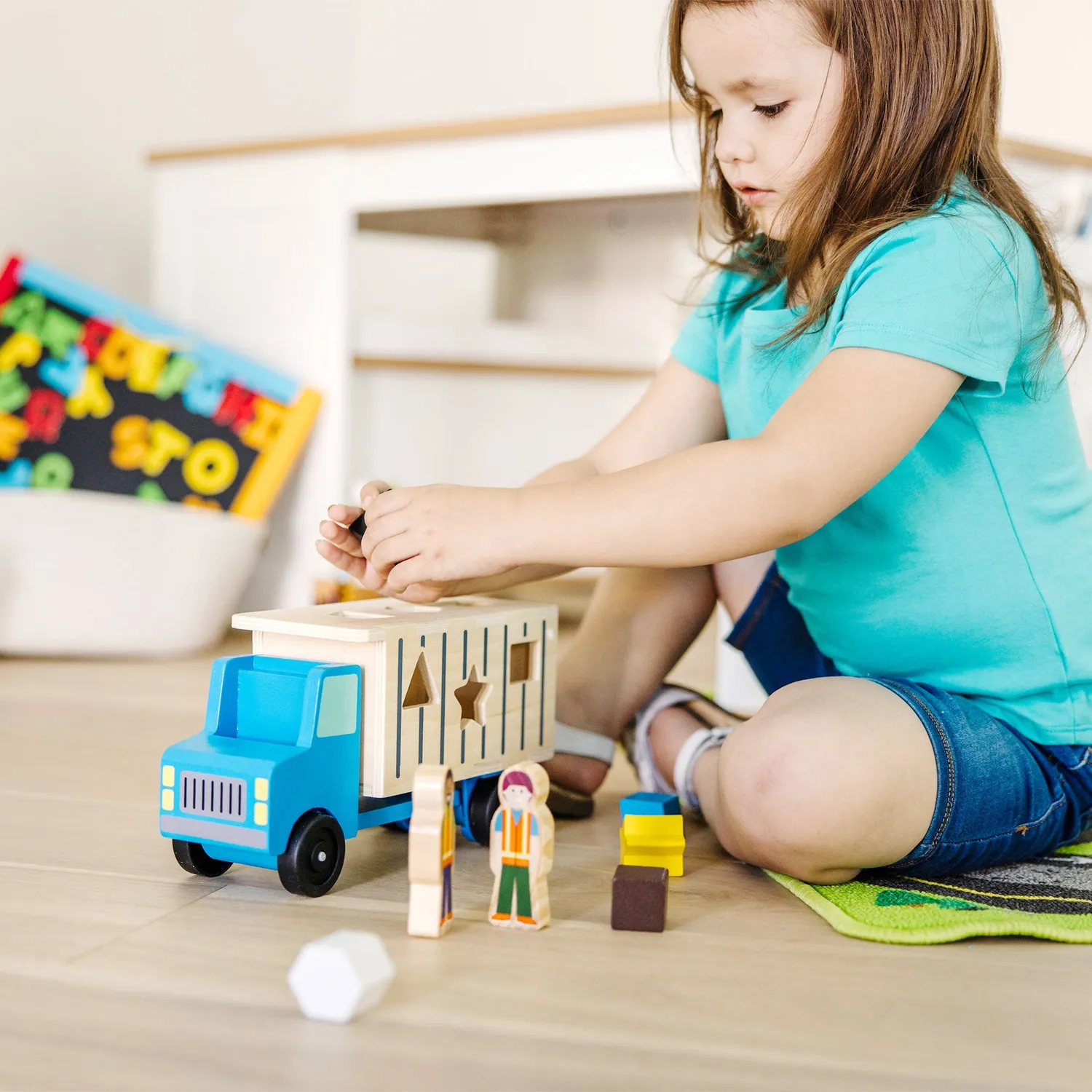 Melissa & Doug Shape-Sorting Dump Truck vormensorteerder hout