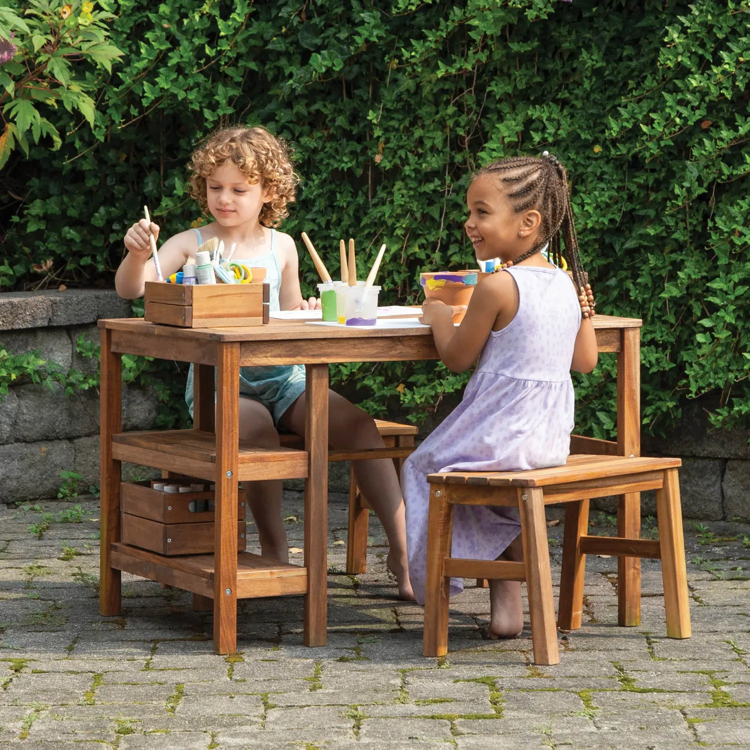 Guidecraft Martha Stewart Kids Outdoor knutseltafel set hout