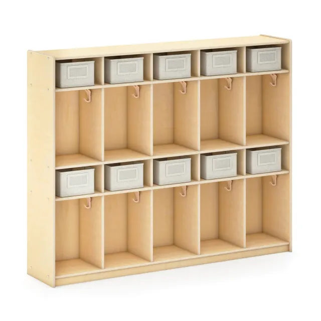 Guidecraft EdQ 10-Section Locker lockerkast naturel houten