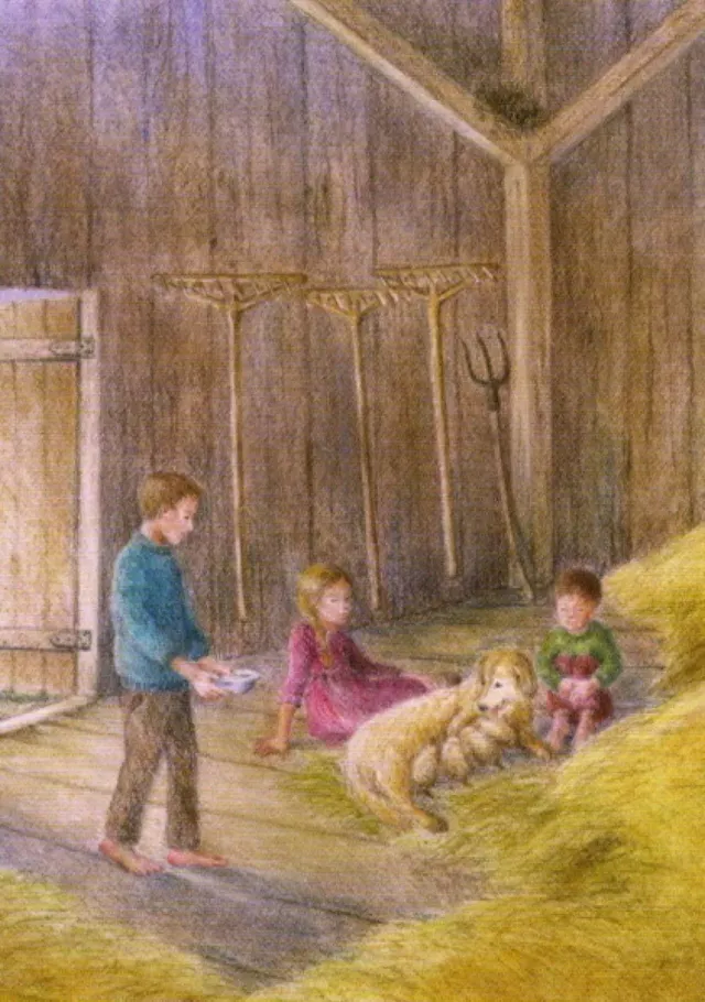 Ginger Fairy Monika Speck Im Stall kaart 10,5x15