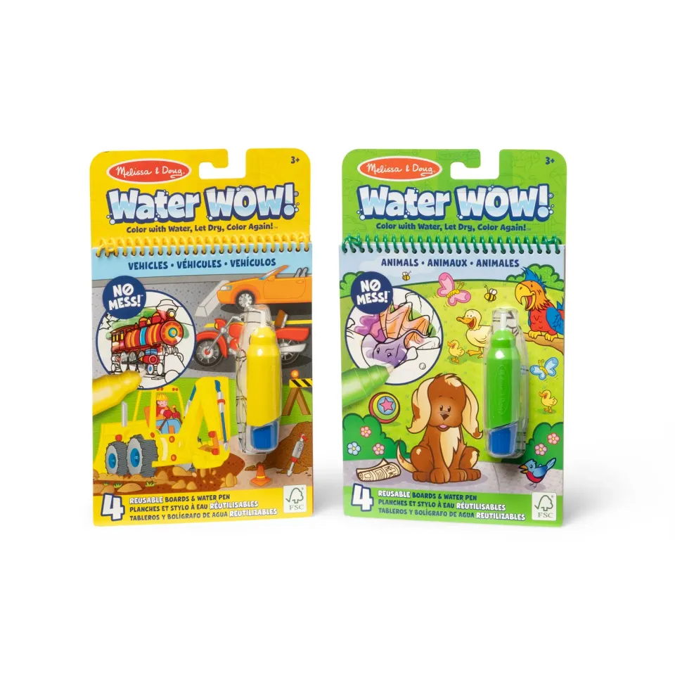 Melissa & Doug Water WOW Animals Vehicles waterschilderboek 2-pack