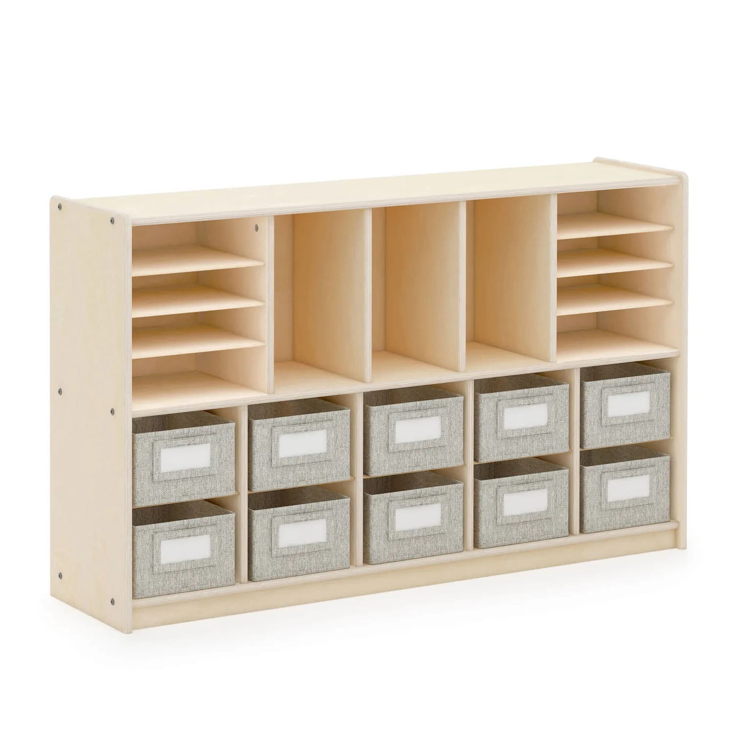 Guidecraft EdQ Shelves and 10 Bin Storage Unit 30" opbergkast 10 bakken