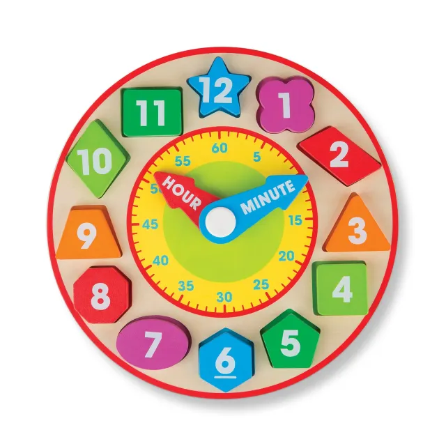 Melissa & Doug Shape Sorting Clock vormenklok hout