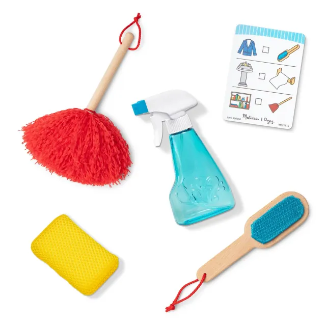 Melissa & Doug Deluxe Sparkle Shine schoonmaakset 10-delig hout