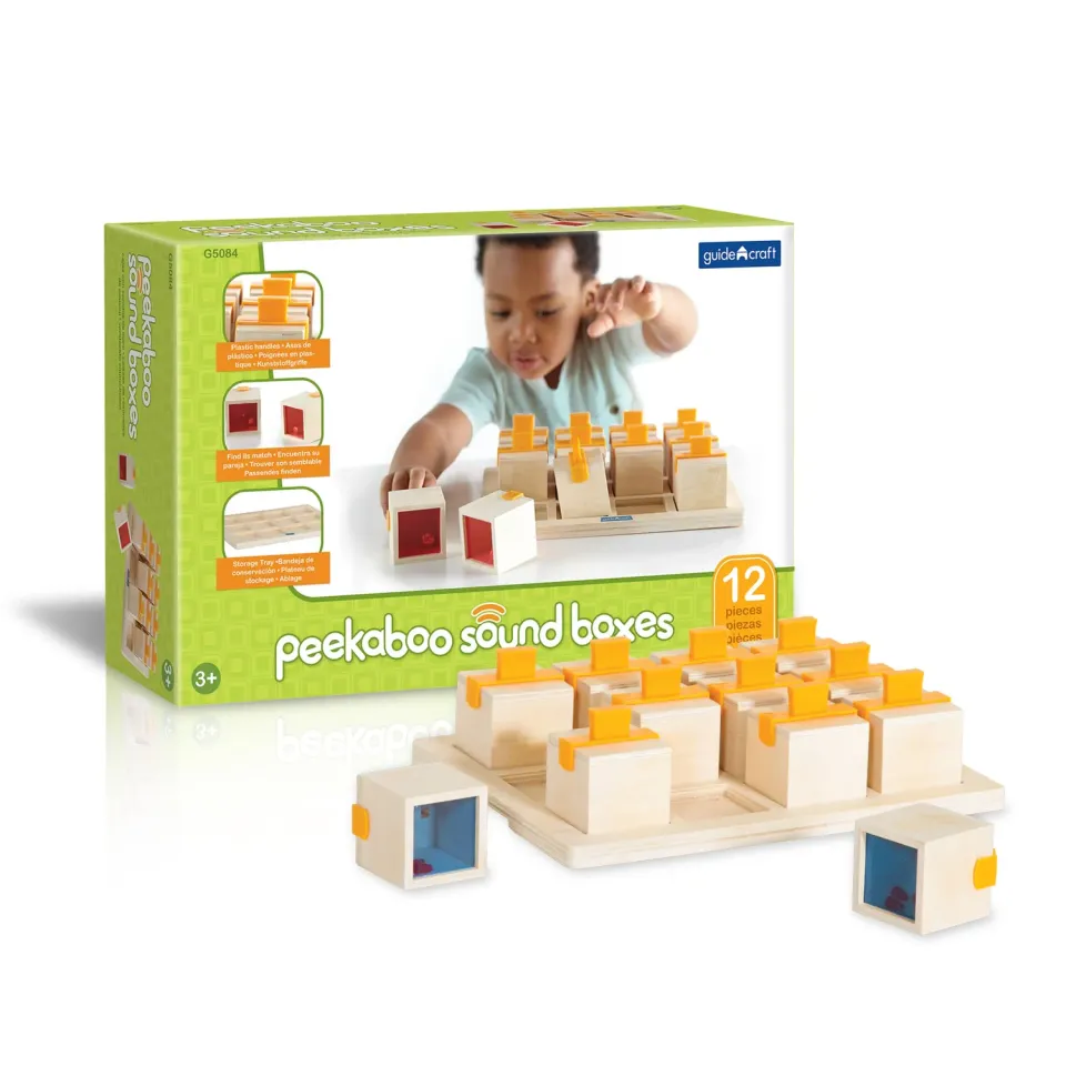 Guidecraft Peekaboo Sound Boxes 6 paren geluidsspel