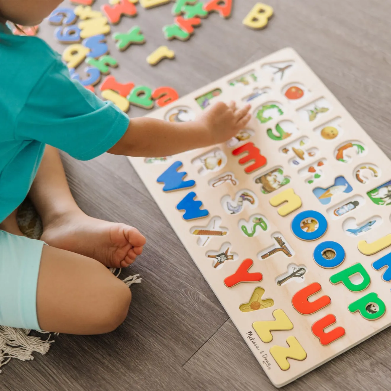 Melissa & Doug Upper Lower Case Alphabet puzzel hout 52 letters