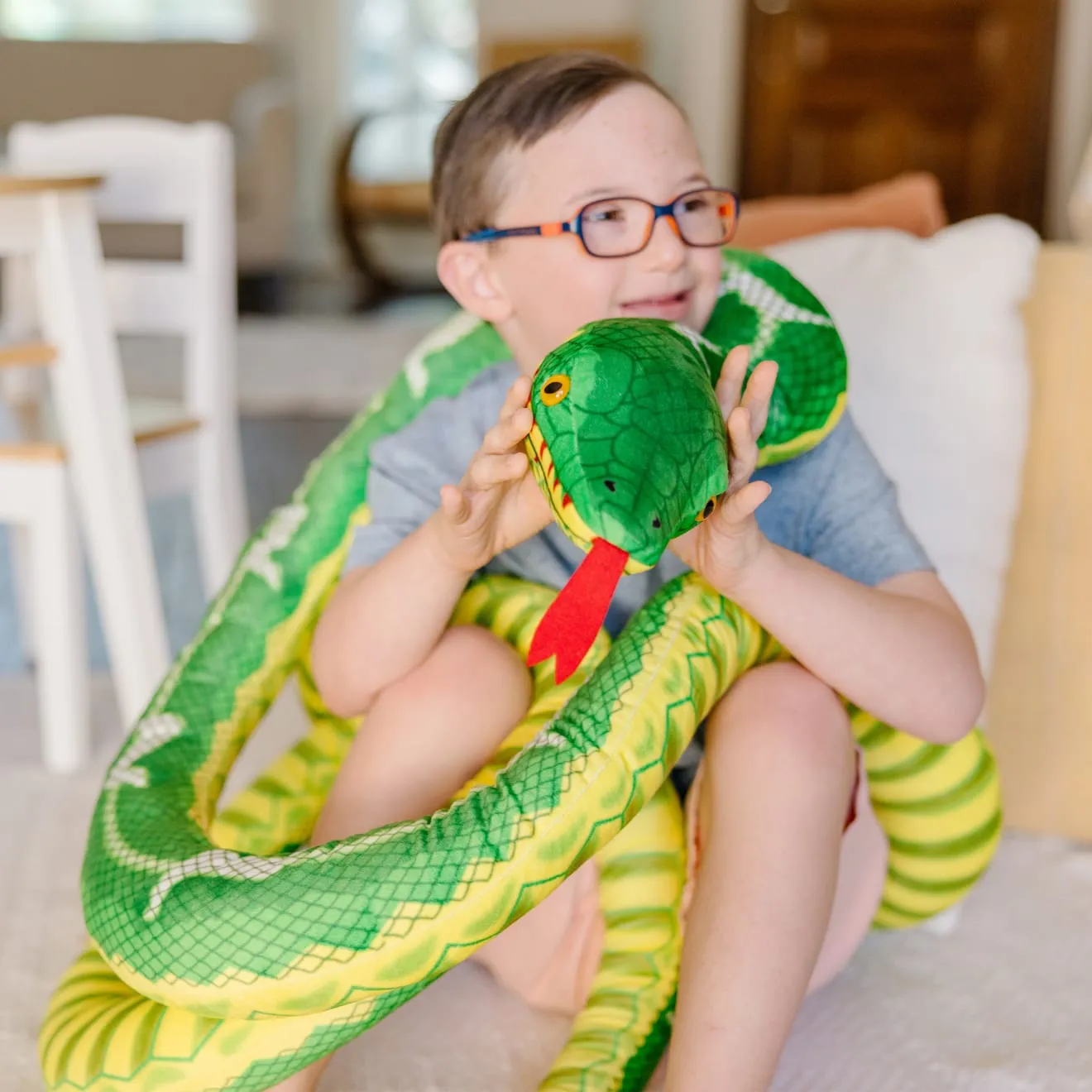 Melissa & Doug Snake Jumbo knuffel slang extra lang
